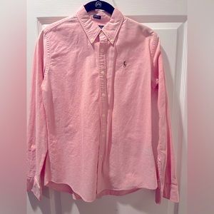 Pink Classic Ralph Lauren Cotton Oxford Shirt